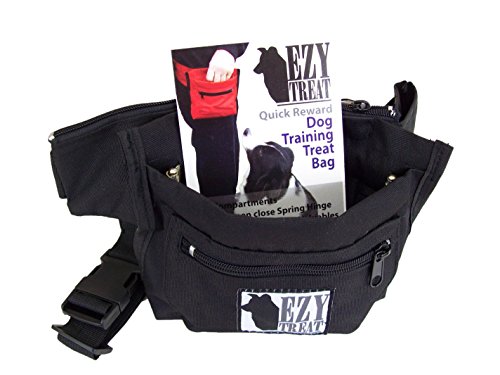 EZY TREAT - TOP QUALITY DOG TREAT BAG FOR REWARD TRAINING Easy Open Close Spring Hinge - Treat Training Pouch - Quick access to Dog Treats - For Dog Obedience - Dog Agility Training - Professional Dog Trainers - Dog Walkers - Adjustable Nylon Belt - 6 Compartments - 100% Satisfaction Guarantee (Black) - Image 7