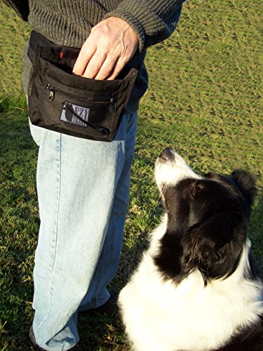 EZY TREAT - TOP QUALITY DOG TREAT BAG FOR REWARD TRAINING Easy Open Close Spring Hinge - Treat Training Pouch - Quick access to Dog Treats - For Dog Obedience - Dog Agility Training - Professional Dog Trainers - Dog Walkers - Adjustable Nylon Belt - 6 Compartments - 100% Satisfaction Guarantee (Black) - Image 9