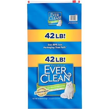 Ever Clean Unscented Extra Strength Premium Clumping Cat Litter, 42 lbs.