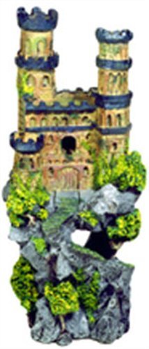 Exotic Environments Medieval Castle Aquarium Ornament, Tall, 5-Inch by 4-1/2-Inch by 12-Inch
