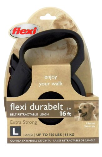 Flexi Durabelt Retractable Belt Dog Leash, Large/Extra Large, 16-Feet Long, Supports up to 150-Pound, Black - Image 3
