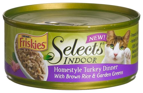 Friskies Selects Indoor Cat Food, Homestyle Turkey Dinner with Brown Rice & Garden Greens, 5.5-Ounce Cans (Pack of 24) - Image 3