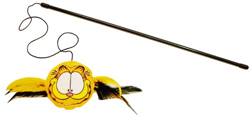 Garfield & Odie Pets Club Garfield Premium Cat Fishing Toy, Polyester with Feather