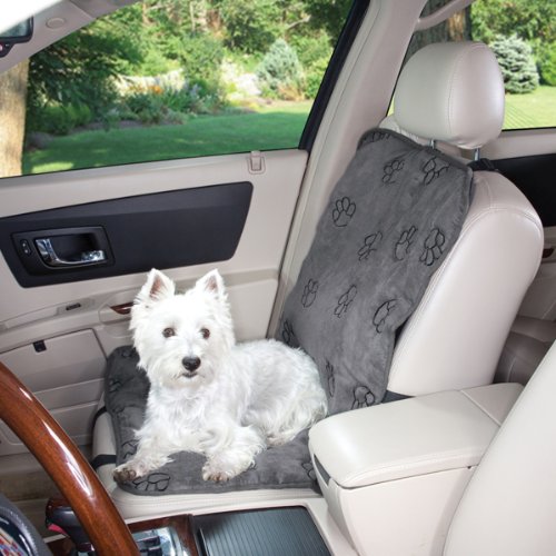 Guardian Gear Polyester Paw Print Single Seat Dog Car Seat Cover, Charcoal - Image 4