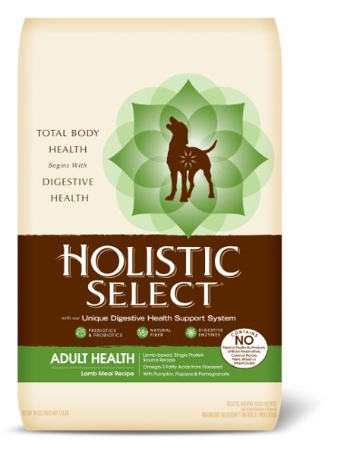 Holistic Select Radiant Adult Health Dry Dog Food, Lamb Meal Recipe, 30-Pound Bag