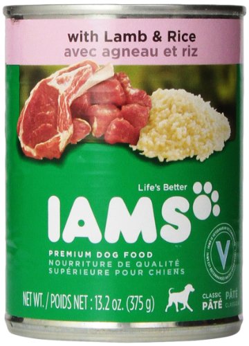 IAMS Proactive Health Dog Food, Ground Savory Dinner with Lamb & Rice, 13.2-Ounce Cans (Pack of 12)