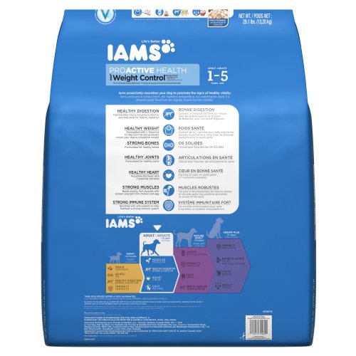 Iams Proactive Health Adult Weight Control Large Breed Premium Dog Nutrition 29.1 Lbs - Image 3