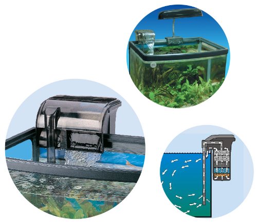 JEBO 503 Hang-On Filter for Aquariums, 150GPH