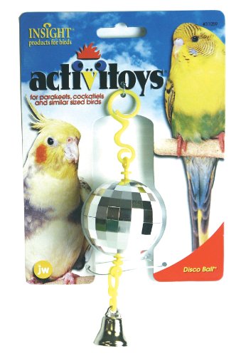 JW Pet Company Activitoy Disco Ball Small Bird Toy, Colors Vary