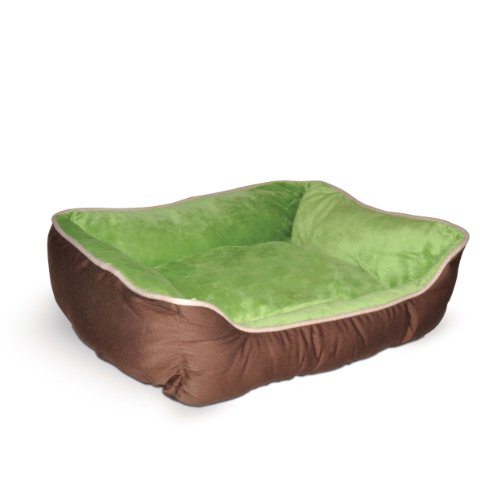 K&H Lounge Sleeper Self-warming Pet Bed, 16-Inch by 20-Inch, Mocha/Green - Image 4