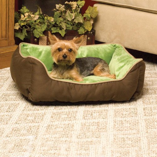 K&H Lounge Sleeper Self-warming Pet Bed, 16-Inch by 20-Inch, Mocha/Green - Image 5