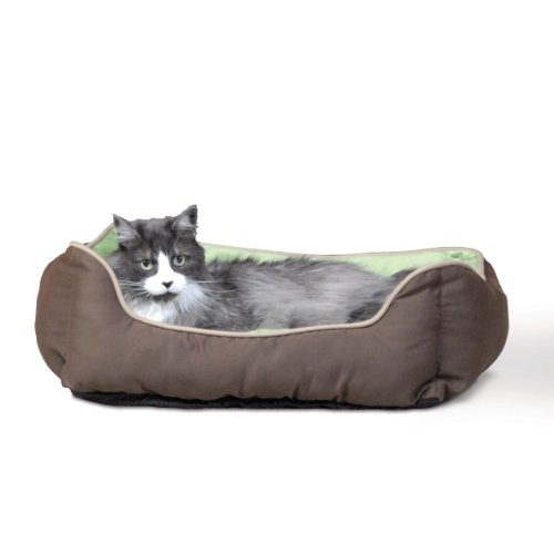 K&H Lounge Sleeper Self-warming Pet Bed, 16-Inch by 20-Inch, Mocha/Green - Image 6