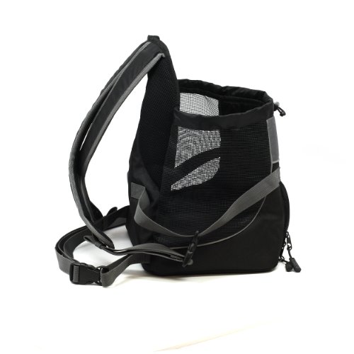 Kyjen 2510 Front Carrier Pet Carrier Adjustable Drawstring Padded Dog Carrier, Medium, Black - Image 5