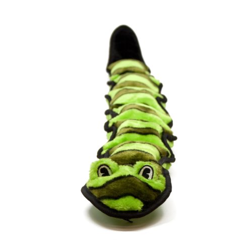 Kyjen PP01481 Invincibles Plush Snake Stuffingless Durable Dog Toys Squeaker Toy 6-Squeakers, Large, Green - Image 5