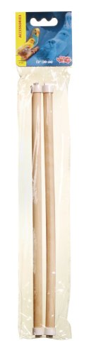 Living World 12-Inch Wooden Perch, 2-Pack