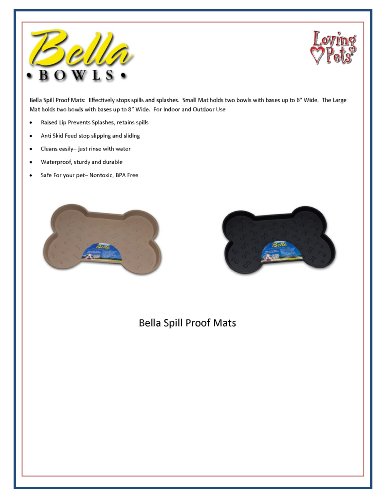 Loving Pets Bella Spill-Proof Pet Mat for Dogs, Small, Black - Image 3