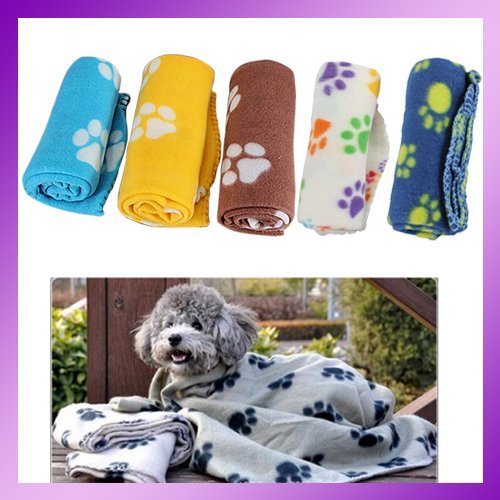 MECO(TM) Pet Dog Cat Blanket Mat Bed with Paw Prints Free Shipping - Image 3