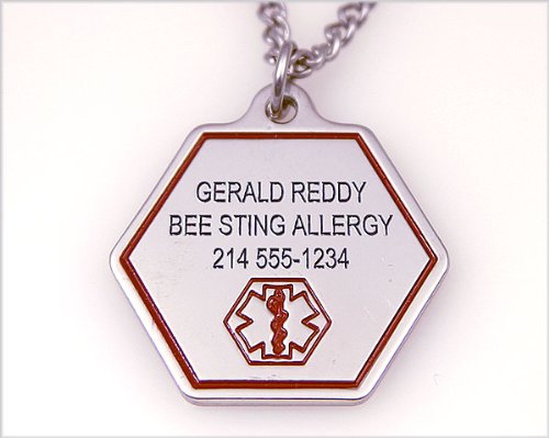 Medic ID Necklace - Hypo-allergenic Stainless Steel - Choice of size and engraving