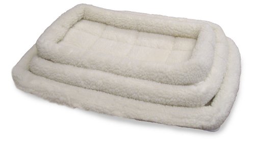 NAP Pet Bed Sherpa Bolster Pet Bed, Cream, 18-Inch by 24-Inch - Image 4