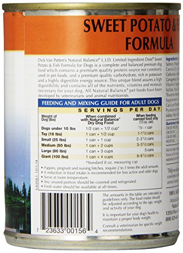 Natural Balance Canned Dog Food, Grain Free Limited Ingredient Diet Fish and Sweet Potato Formula, 12 x 13 Ounce Pack - Image 5