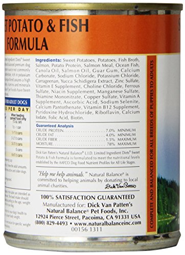Natural Balance Canned Dog Food, Grain Free Limited Ingredient Diet Fish and Sweet Potato Formula, 12 x 13 Ounce Pack - Image 6