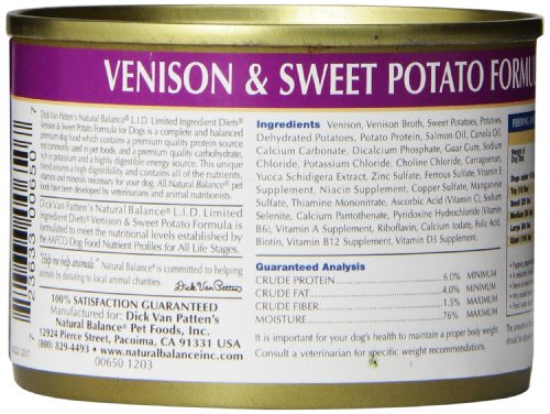 Natural Balance Canned Dog Food, Grain Free Limited Ingredient Diet Venison and Sweet Potato Recipe, 12 x 6 Ounce Pack - Image 6