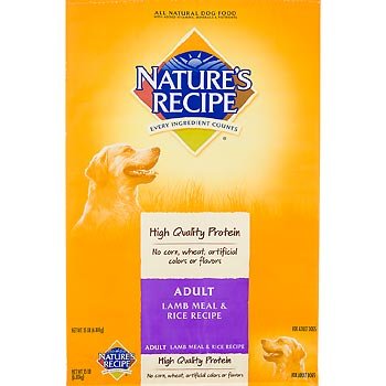 Nature's Recipe Dry Dog Food for Adult Dog, Lamb and Rice Meal, 15 Pound Bag
