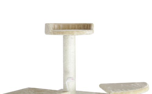 New 80" Beige Cat Tree Condo Furniture Scratch Post Pet House - Image 4