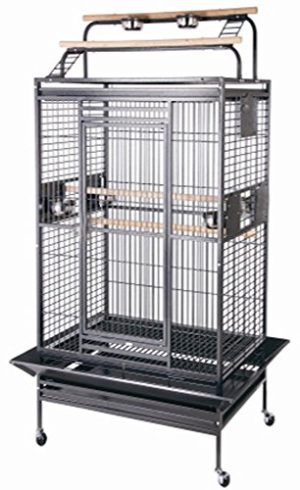 New Large Play Top Bird Cage Parttot Finch Macaw Cockatoo Bird Wrought ...