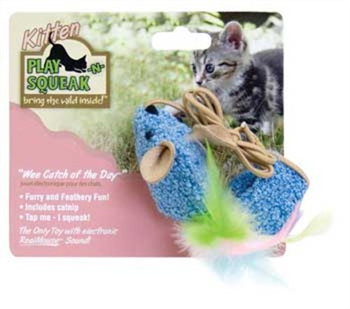 OurPets Play-N-Squeak Wee Catch of the Day Kitten Toy