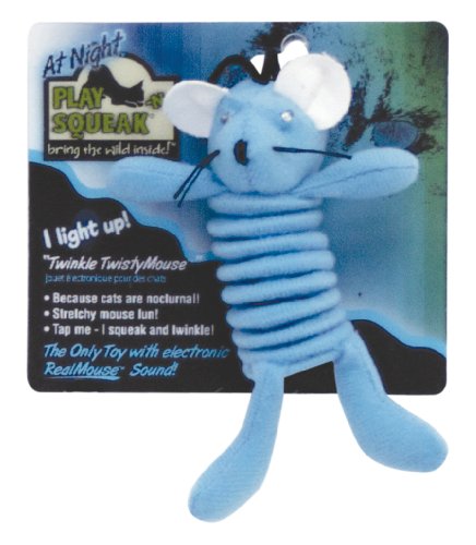 OurPets Play-N-Squeak at Night Twinkle Twisty Mouse Cat Toy