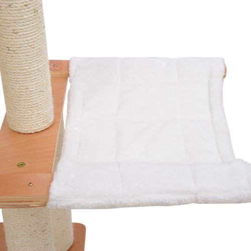 Pawhut 60" Cat Tree Kiten Condo Pet Scratcher Furniture - Cream - Image 7