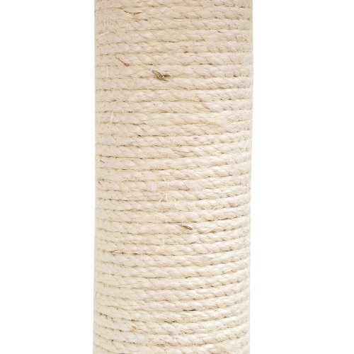 Pawhut 60" Cat Tree Kiten Condo Pet Scratcher Furniture - Cream - Image 9