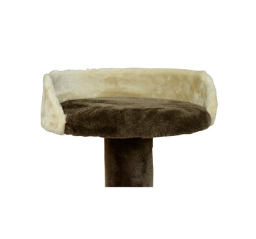 Pawhut 71" Coffee / Cream Cat Tree Condo Pet Scratcher Furniture - Image 9