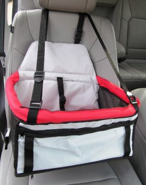 Pawhut Deluxe Pet / Dog Car Booster Seat - Red - Image 4