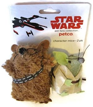 Pet Cat Toy Set of Star-Wars-Themed Play Things, Darth Vader and Death Star feather balls, mylar ball, Yoda and Chewbacca plush, Vader and Stormtrooper plush mice, Bundle of (7 Items) - Image 4