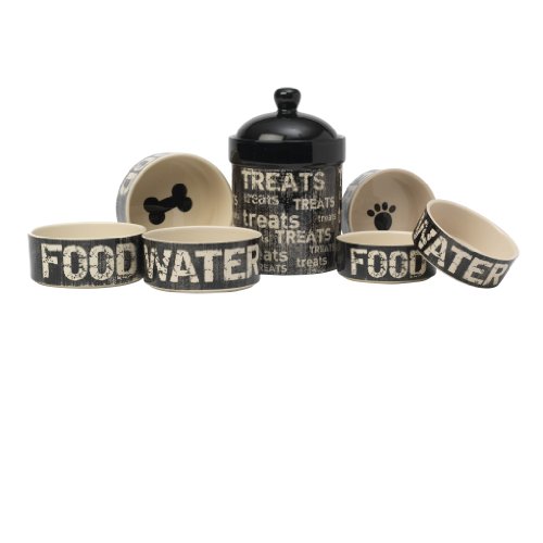 PetRageous Vintage Treat Jar for Pets, 9-Inch, Black/Natural - Image 3