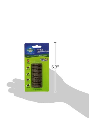PetSafe Busy Buddy Refill Ring Dog Treats for select Busy Buddy Dog Toys, Natural Rawhide, Size A - Image 4