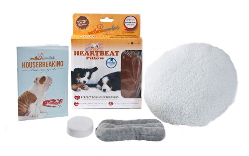 PetZu Mother's Comfort Heartbeat Pet Pillow, Chocolate/White