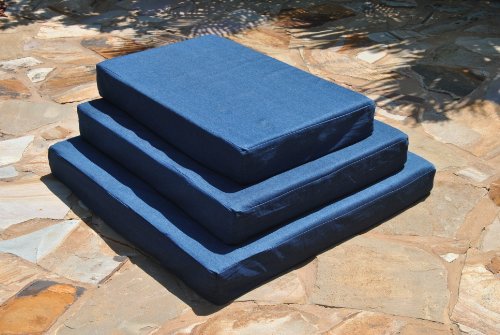 Petme® Premium 4.5" Memory Foam Orthopedic Dog Bed with Removable Denim Cover + Waterproof Liner and Extra Microfiber Cover! (40.5" x 35" x 4.5") - Image 5