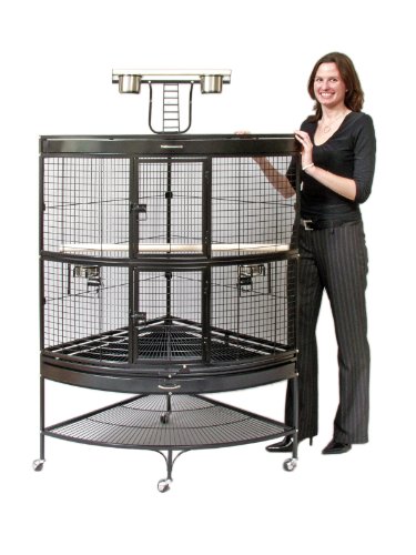 Prevue Pet Products Large Corner Bird Cage 3158BLK Black 45-Inch by 30-Inch by 69-Inch - Image 3
