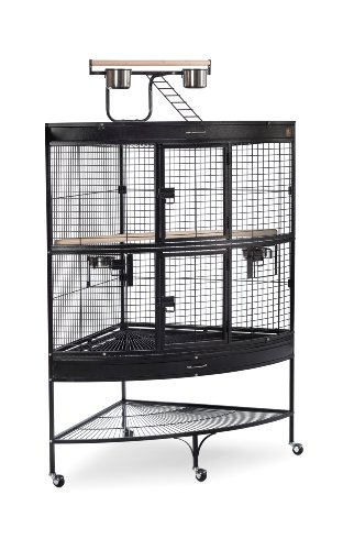 Prevue Pet Products Large Corner Bird Cage 3158BLK Black 45-Inch by 30-Inch by 69-Inch