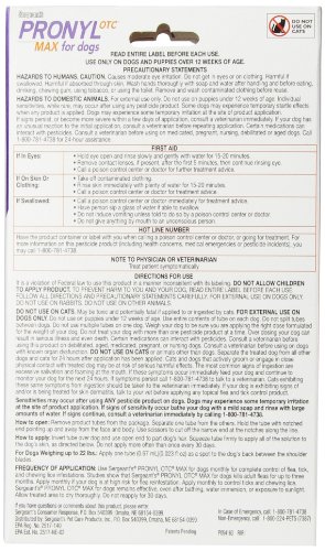 Sergeant's Pronyl OTC Max Dog Flea and Tick Sqz-On Flea Drops up to 22-Pound, 3 Count - Image 3