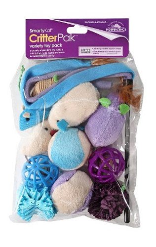 SmartyKat Critter Pack Variety Cat Toy 12 Pack