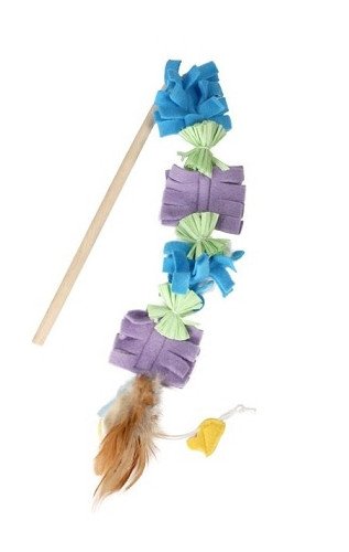 SmartyKat Fringe Benefit Cat Toy Interactive Wand - Image 3