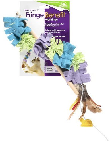 SmartyKat Fringe Benefit Cat Toy Interactive Wand