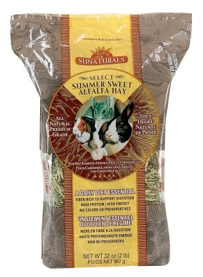 Sun Seed Company SSS88056 Sunnatural Select Summer Sweet Small Animal Alfalfa Hay, 32-Ounce