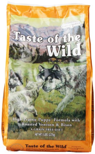 Taste of the Wild Grain-Free High Prairie Dry Dog Food for Puppy, 5-Pound Bag