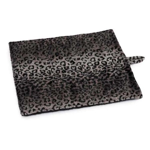 Thermal Cat Pet Dog Warming Bed Mat - GREY, (Leopard Motif) 22" L x 19" W, by Downtown Pet Supply - Image 3