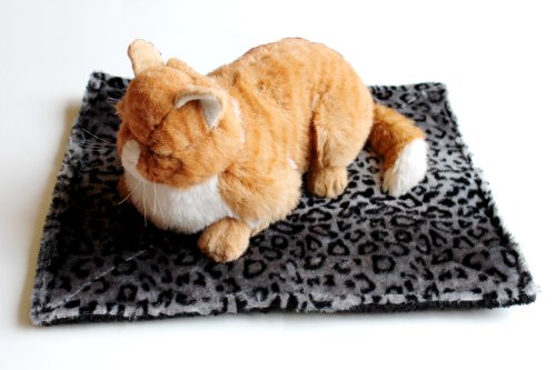 Thermal Cat Pet Dog Warming Bed Mat - GREY, (Leopard Motif) 22" L x 19" W, by Downtown Pet Supply